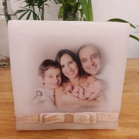bespoke wax lanterns with your own image